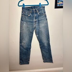 Levi's Women’s Distressed Straight Blue Jeans